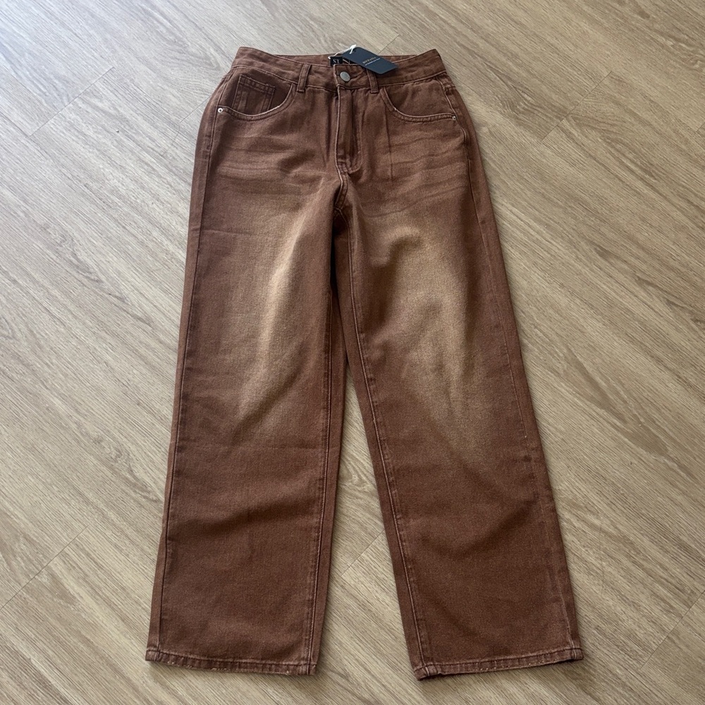 NWT NVFelix Women’s Brown Barrel Jeans